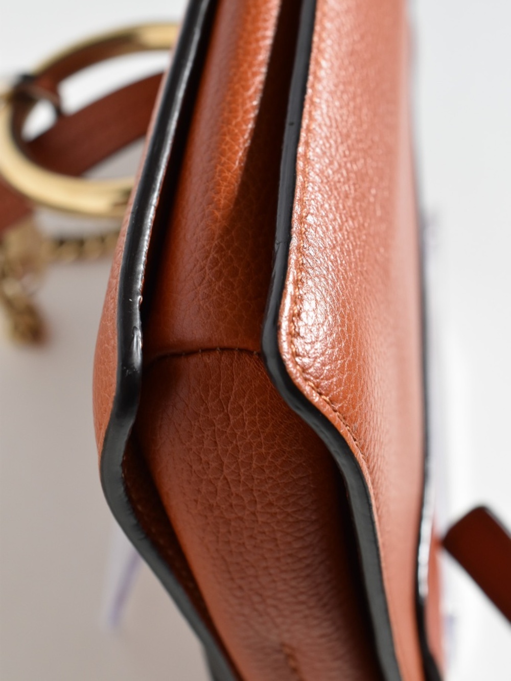 Chloé Small Faye Shoulder Bag Cognac / Brown Calfskin Leather - Picture 15 of 16